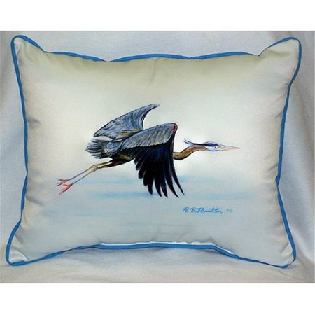 BETSY DRAKE Betsy Drake HJ327 Eddie's Blue Heron Art Only Pillow 16"x20" HJ327